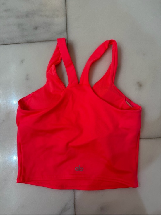ALO Yoga Other - ALO Yoga Neon Coral Racerback Sports Crop